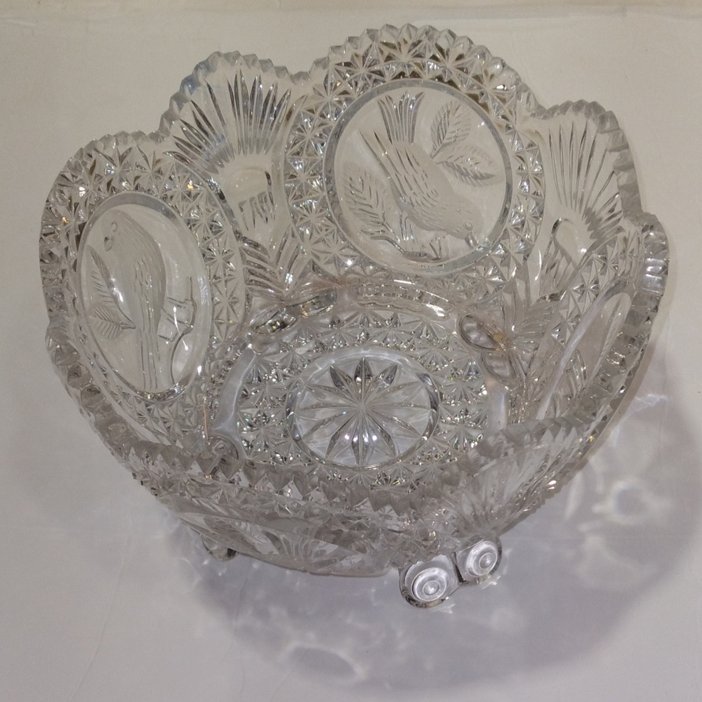 Vintage Bleikristall Lead Crystal Etched Bowl